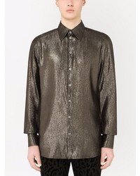Chemise à manches longues dorée Dolce & Gabbana