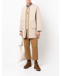 Chemise à manches longues écossaise beige Junya Watanabe MAN