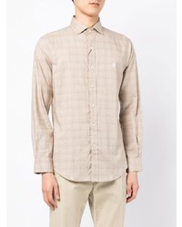 Chemise à manches longues écossaise beige Polo Ralph Lauren