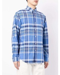 Chemise à manches longues écossaise bleu clair Polo Ralph Lauren