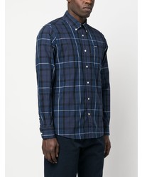 Chemise à manches longues écossaise bleu marine Barbour