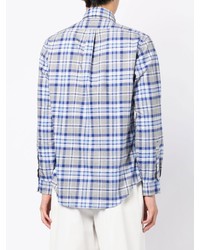 Chemise à manches longues écossaise grise Polo Ralph Lauren