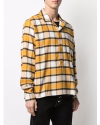 Chemise à manches longues écossaise jaune Rhude