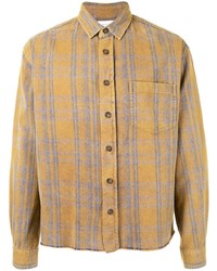 Chemise à manches longues écossaise jaune John Elliott