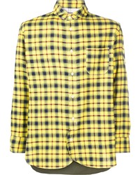 Chemise à manches longues écossaise jaune Junya Watanabe MAN