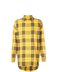 Chemise à manches longues écossaise jaune Mostly Heard Rarely Seen