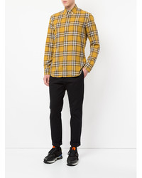 Chemise à manches longues écossaise jaune Maison Margiela