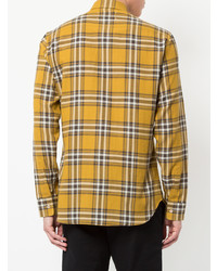 Chemise à manches longues écossaise jaune Maison Margiela