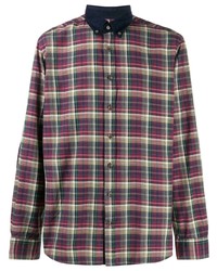 Chemise à manches longues écossaise multicolore Hackett