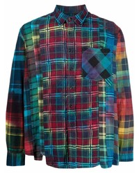 Chemise à manches longues écossaise multicolore Needles