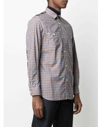 Chemise à manches longues écossaise multicolore Junya Watanabe MAN