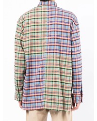 Chemise à manches longues écossaise multicolore Marni