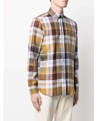 Chemise à manches longues écossaise multicolore Etro