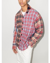 Chemise à manches longues écossaise multicolore Greg Lauren