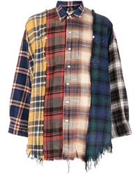 Chemise à manches longues écossaise multicolore R13