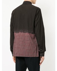 Chemise à manches longues écossaise multicolore Lanvin