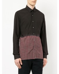 Chemise à manches longues écossaise multicolore Lanvin