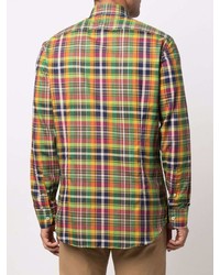 Chemise à manches longues écossaise multicolore Etro