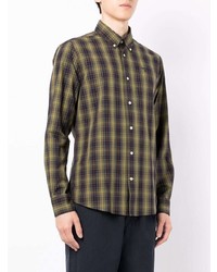 Chemise à manches longues écossaise olive Barbour