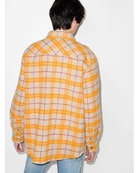 Chemise à manches longues écossaise orange Isabel Marant