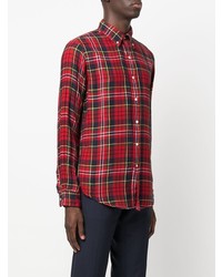 Chemise à manches longues écossaise rouge et noir Polo Ralph Lauren