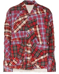 Chemise à manches longues écossaise rouge Greg Lauren