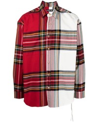 Chemise à manches longues écossaise rouge Mastermind Japan