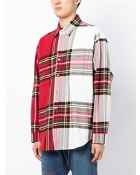 Chemise à manches longues écossaise rouge Mastermind Japan