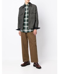 Chemise à manches longues écossaise vert foncé Polo Ralph Lauren