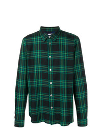 Chemise à manches longues écossaise vert foncé Ps By Paul Smith
