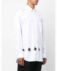 Chemise à manches longues en broderie anglaise blanche Comme Des Garcons SHIRT