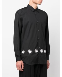 Chemise à manches longues en broderie anglaise noire Comme Des Garcons SHIRT