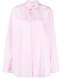 Chemise à manches longues en broderie anglaise rose