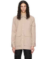 Chemise à manches longues en chambray beige meanswhile