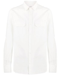 Chemise à manches longues en chambray blanche Glanshirt