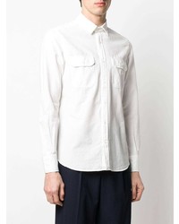 Chemise à manches longues en chambray blanche Glanshirt