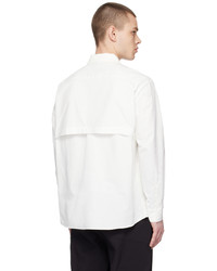 Chemise à manches longues en chambray blanche Master-piece Co