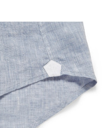 Chemise à manches longues en chambray bleu clair