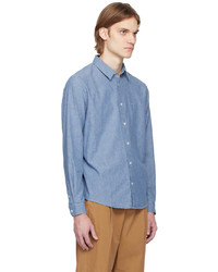 Chemise à manches longues en chambray bleu clair A.P.C.