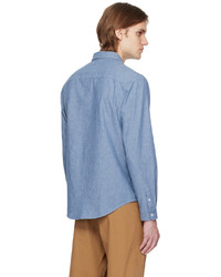 Chemise à manches longues en chambray bleu clair A.P.C.