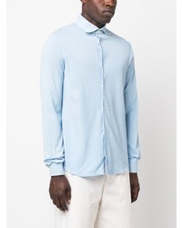 Chemise à manches longues en chambray bleu clair Fedeli