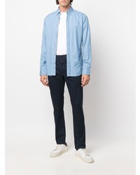 Chemise à manches longues en chambray bleu clair BOSS