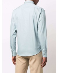 Chemise à manches longues en chambray bleu clair Sandro Paris