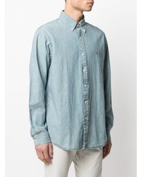 Chemise à manches longues en chambray bleu clair Polo Ralph Lauren