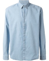 Chemise à manches longues en chambray bleu clair Surface to Air