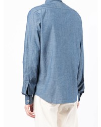 Chemise à manches longues en chambray bleue agnès b.