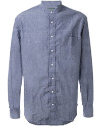 Chemise à manches longues en chambray bleue Gitman Brothers