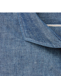 Chemise à manches longues en chambray bleue Hugo Boss