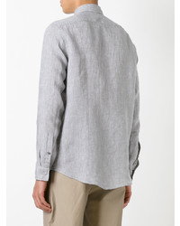 Chemise à manches longues en chambray grise Michael Kors Collection