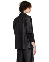 Chemise à manches longues en cuir noire FREI-MUT